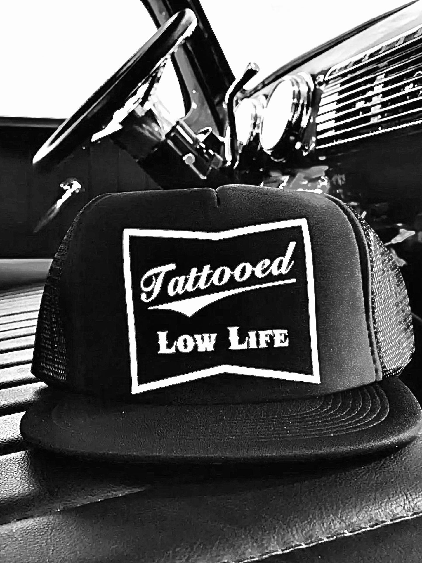 TATTOOED LOW LIFE TRUCKER HAT