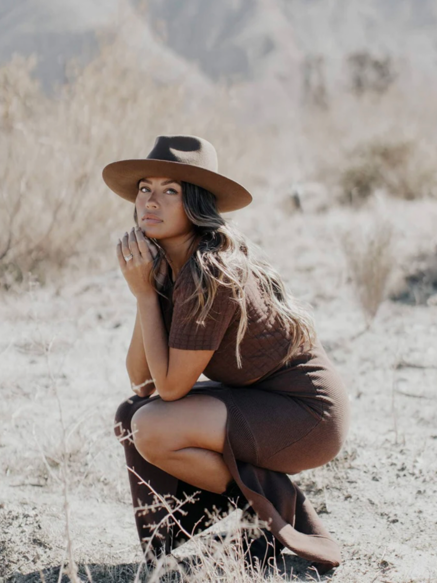 JAWA WIDE BRIM BROWN FELT FEDORA