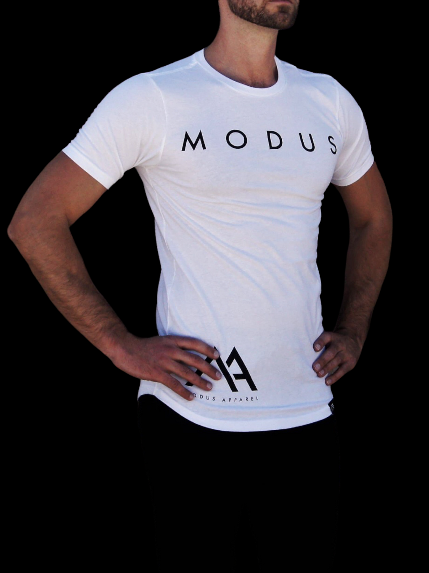 MODUS SCOOP BOTTOM WHITE TEE