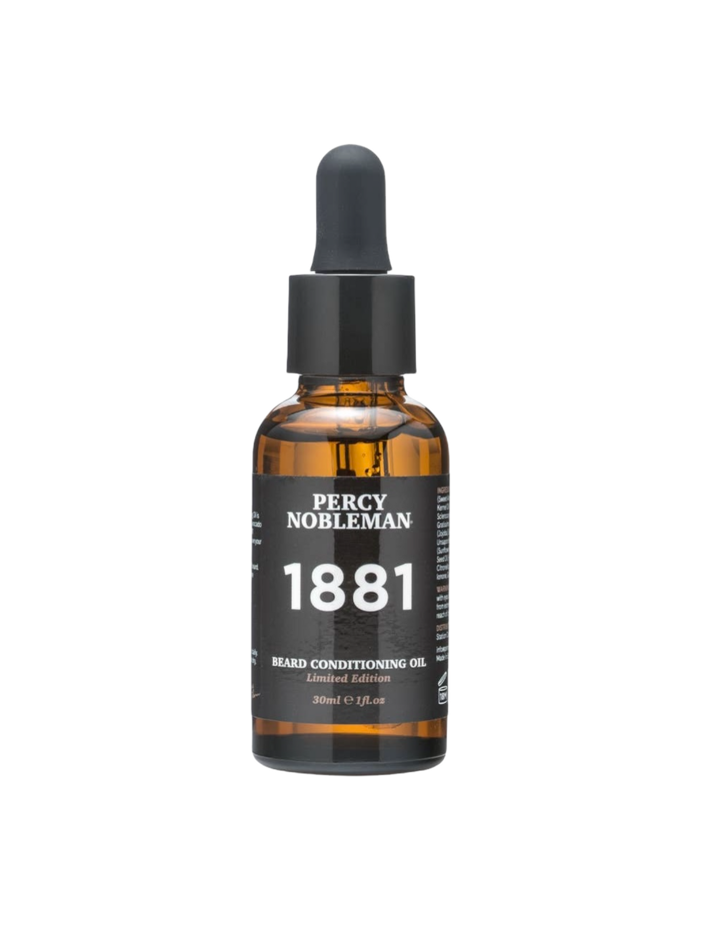 PERCY NOBLEMAN 30ml BEARD OIL 1881 VEGAN FRIENDLY