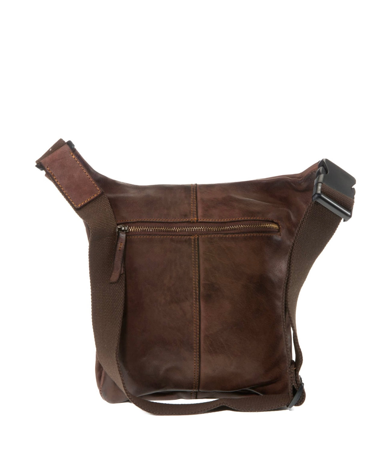 MEN'S EUROPEAN SHOULDER BAG IN BROWN LEATHER