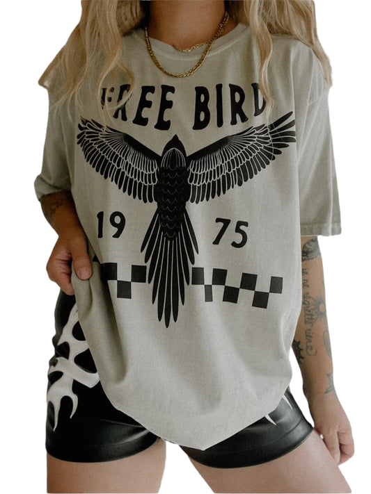 FREEBIRD BOHO VINTAGE TRENDY SANDSTONE WOMENS TEE