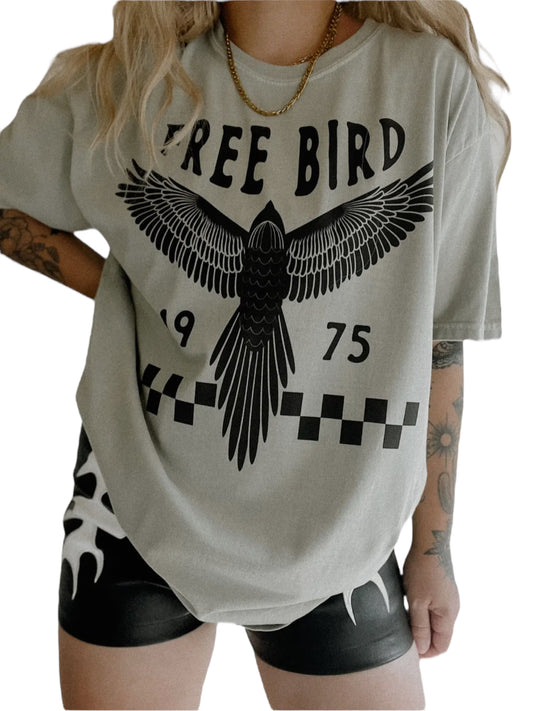 FREEBIRD BOHO VINTAGE TRENDY SANDSTONE WOMENS TEE