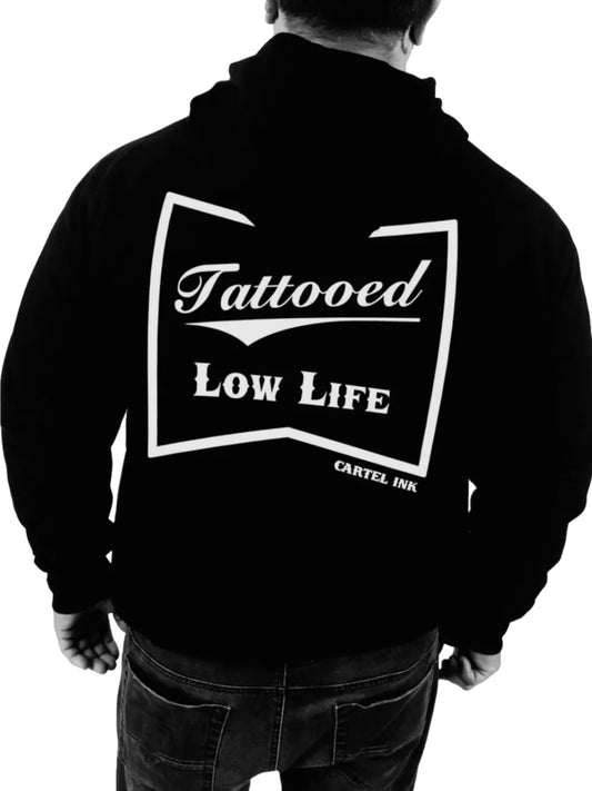 TATTOOED LOW LIFE ZIP UP HOODIE