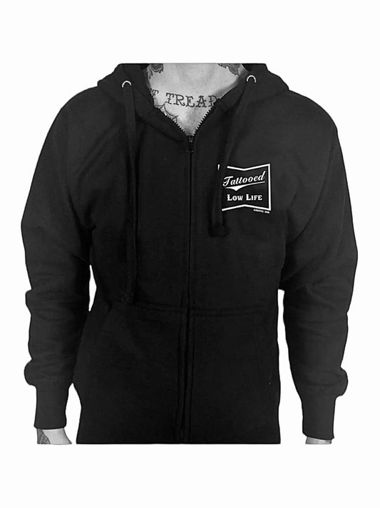 TATTOOED LOW LIFE ZIP UP HOODIE