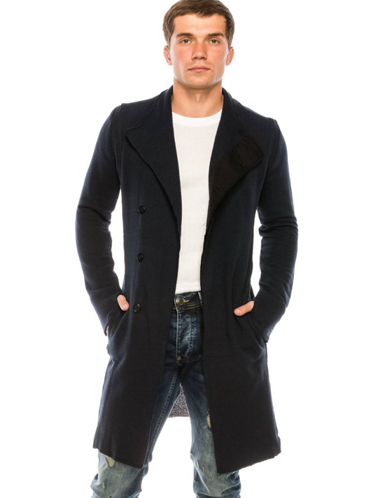 ASYMMETRIC REBEL CARDIGAN- NAVY