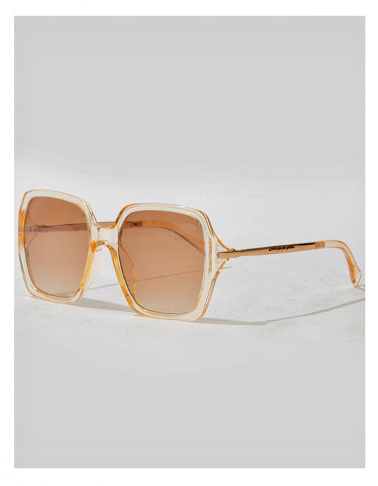 ODETTE CROWN OVERSIZED MOD SQUARE SUNGLASSES