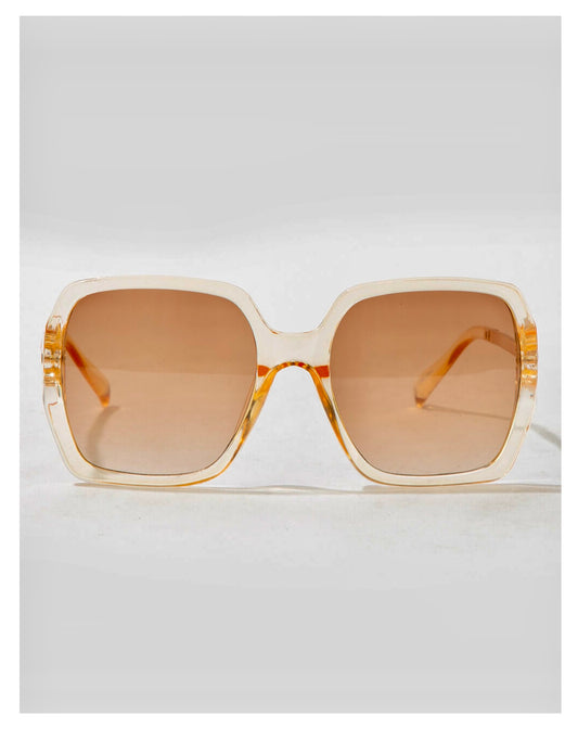 ODETTE CROWN OVERSIZED MOD SQUARE SUNGLASSES