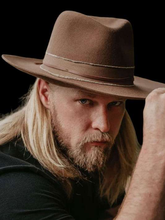 JAWA WIDE BRIM BROWN FELT FEDORA