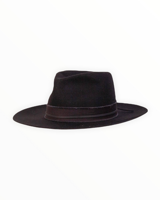 JAWA WILDE BRIM BLACK FELT FEDORA