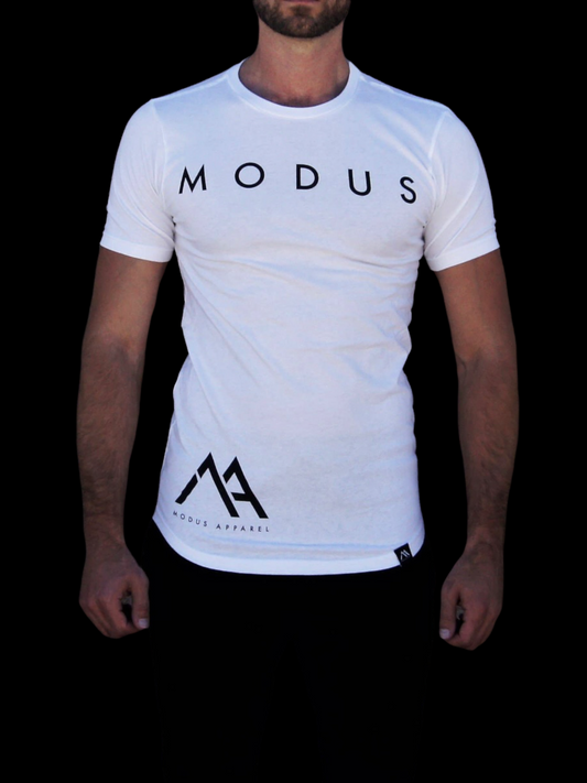 MODUS SCOOP BOTTOM WHITE TEE