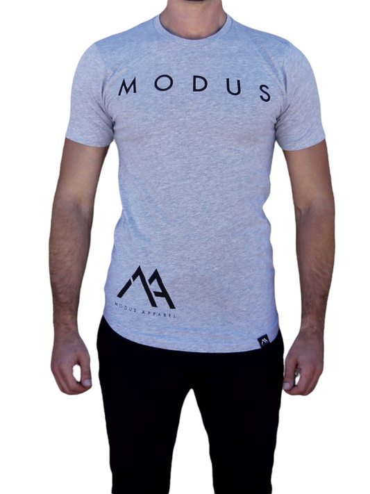 MODUS SCOOP BOTTOM HEATHER GRAY TEE