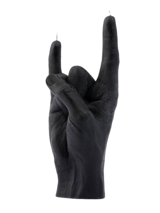 HAND GESTURE CANDLE U ROCK IN BLACK