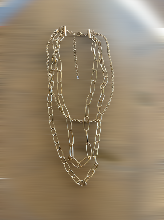 THE RITZ 3 CHAIN NECKLACE