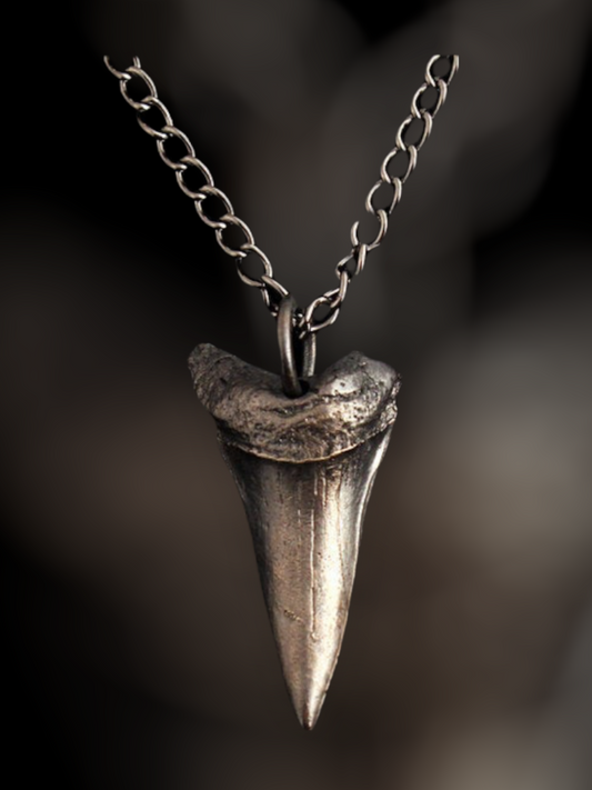 BRASS REPLICA SHARK TOOTH NECKLACE PENDANT