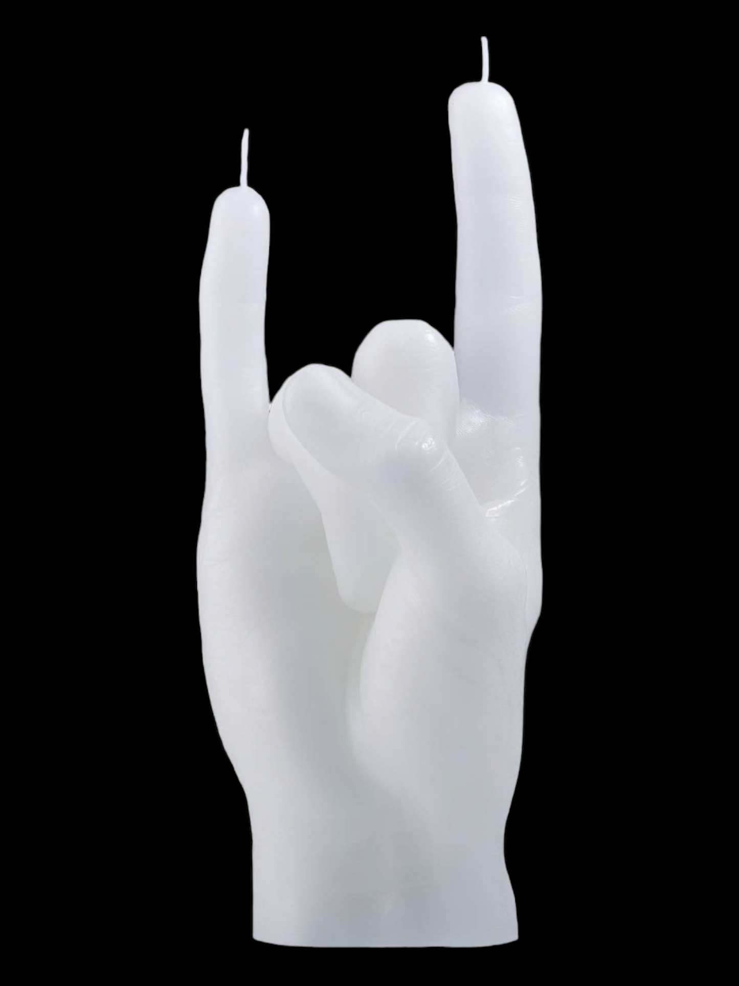 HAND GESTURE CANDLE YOU ROCK IN WHITE